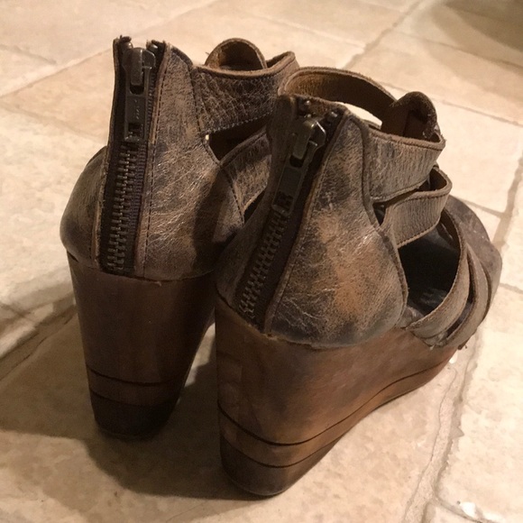 Wedge leather shoes - Picture 3 of 5